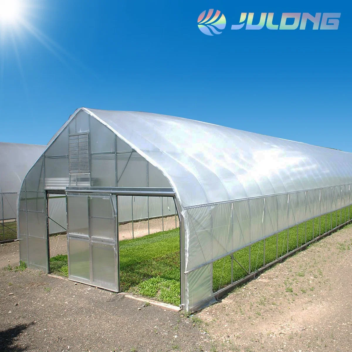 Single Span Agricultural Greenhouse with Irrigation and Heater System for Winter Agricultural