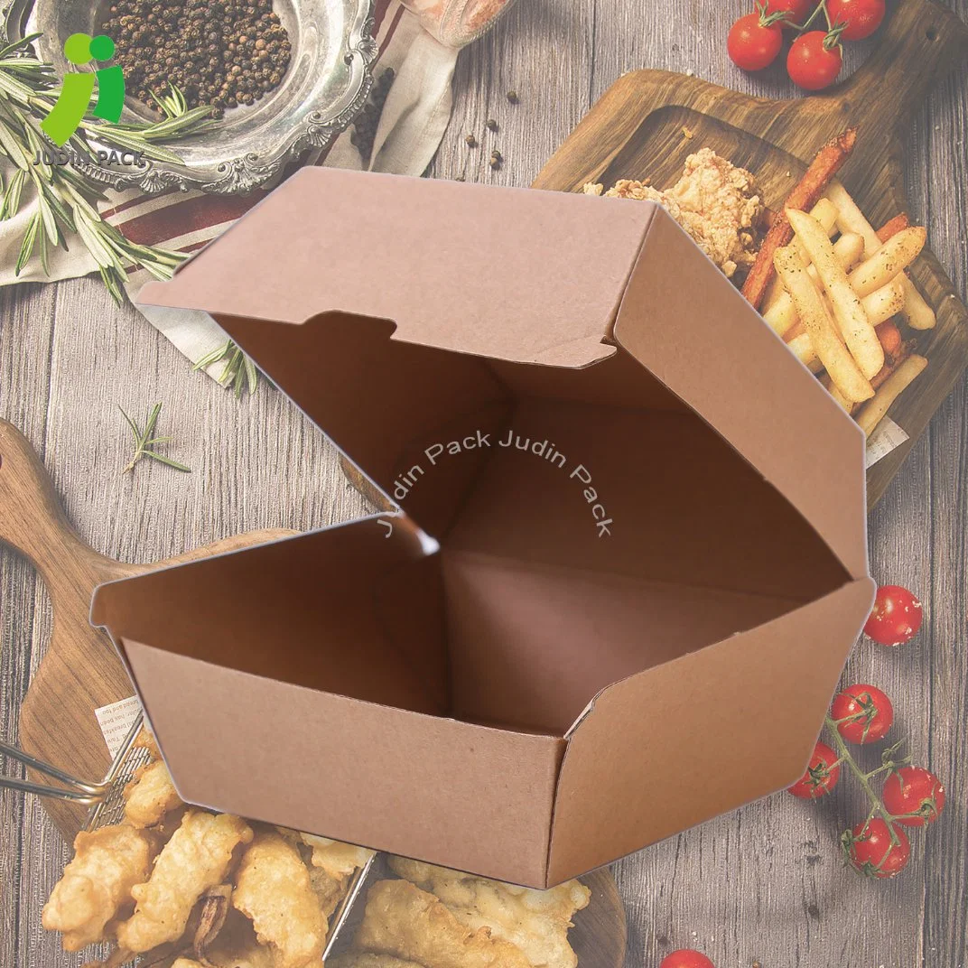 Eco-Friendly Biodegradable Food Packaging Kraft Paper for Hamburger Box