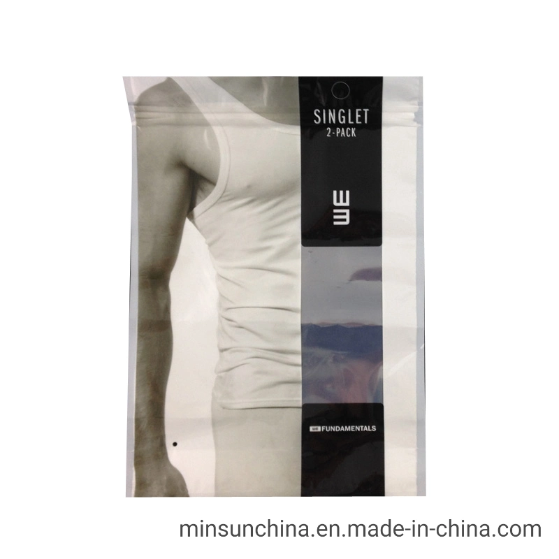 OEM 3-Sides Sealed Aluminum Foil Packaging Bag Clothing Packing Bag with Zipper