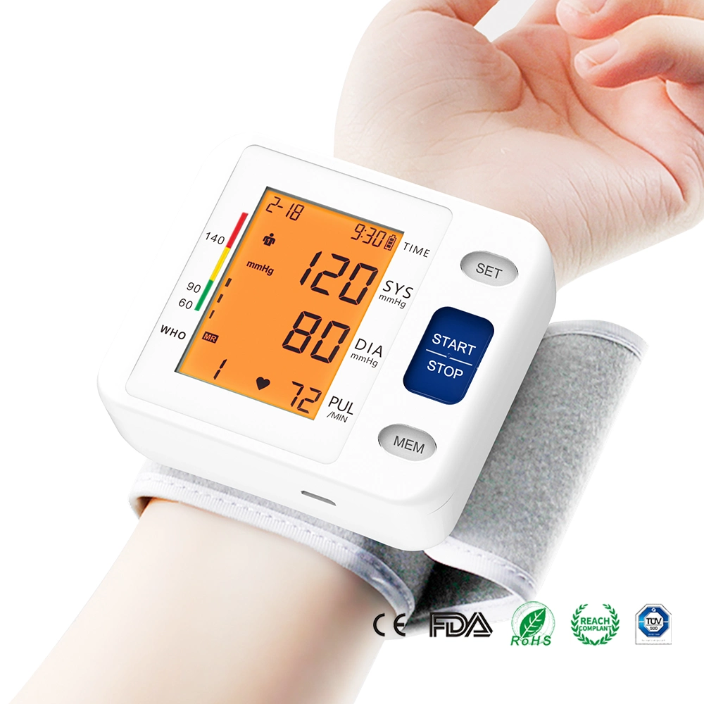 Medical Grande Accuracy Wrist Digital Electronic Blood Pressure Monitor