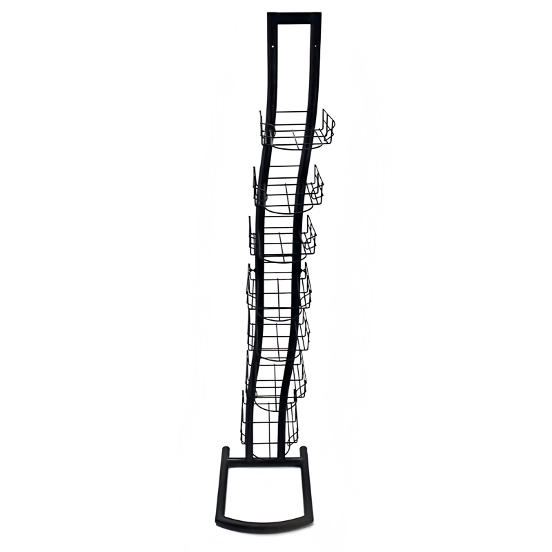 Commercial Floor-to-Ceiling Multi-Layer Clothing and Hat Display Rack