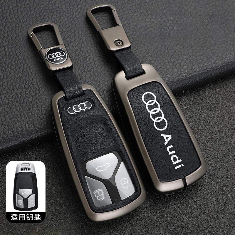 Quality Interio Metal TPU Leather Hot Selling Car Key Case for Audi