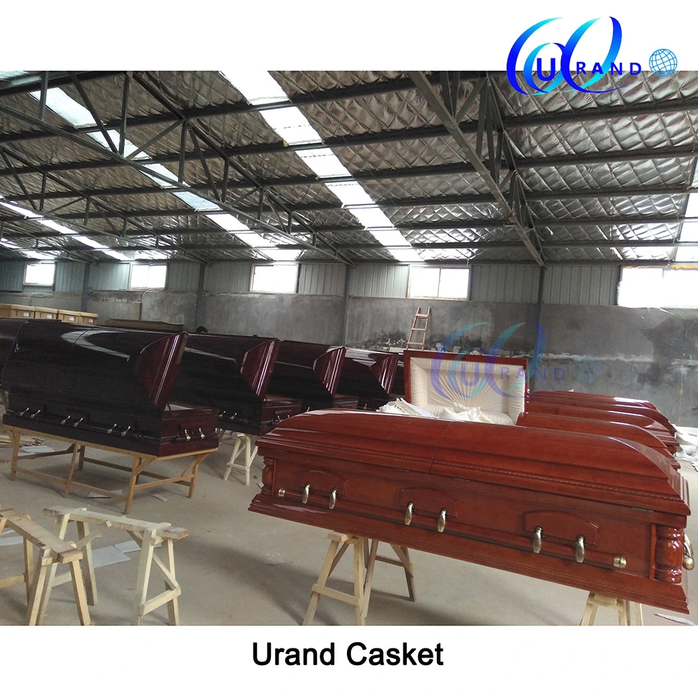 Best Seller Top Quality Velvet Solid Mahogany Casket