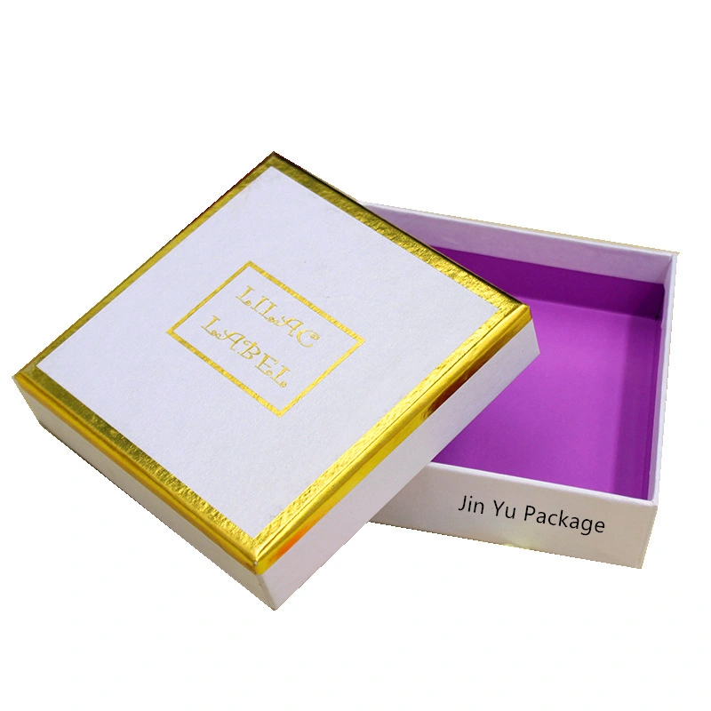 Gold Foil Hot Stamping Cardboard Paper Gift Jewelry Packaging Box