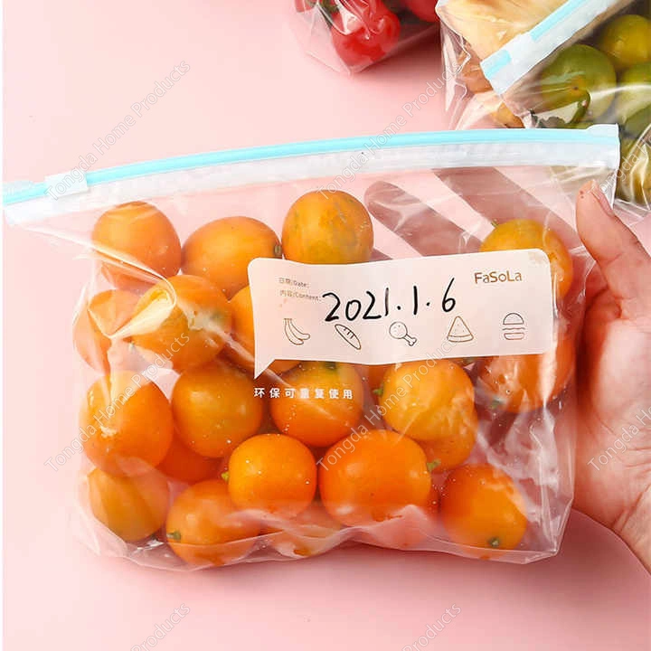 Wholesale Food Packaging Custom Plastic Food Grade PE Ziplock Bag Sandwich Slider Storage Bag