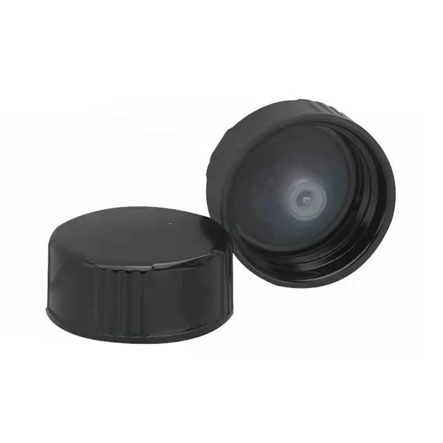 High quality/High cost performance  28-400 Black Polycone Screw Caps for Storage Glass Bottles