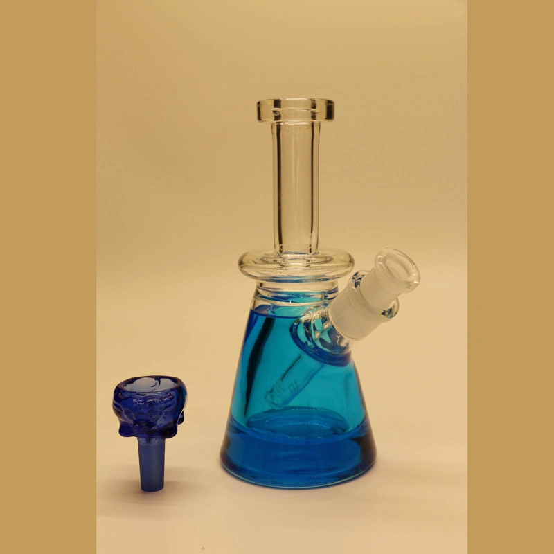 High Borosilicate Glass Hookah Frozen Glycerol Tube Smoking Pipe Blue Oil Filled Glass Water Pipe