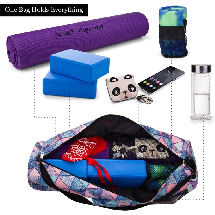 Oxford Yoga Mat Correa forma geométrica Bolsa de fitness Amazon mejor Venta con cordón de cordón