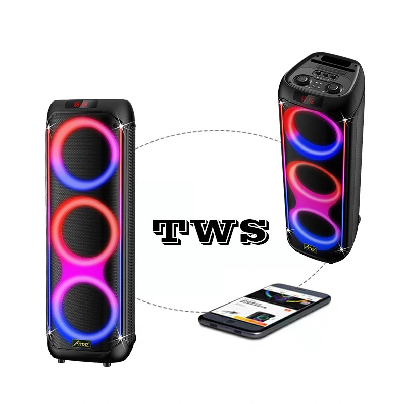 Powered Rechargeable Battery Party Triple 8 Inch Speaker Home Karaoke System Good