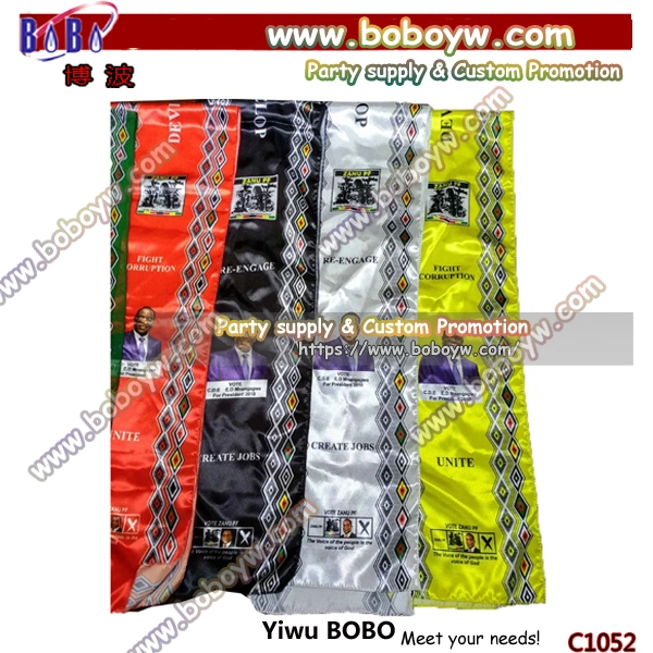 Promotion Items Silk Scarves Printing Logo for Election Scarf Neck Tube School University Uniform Logo Scarf (C1052)