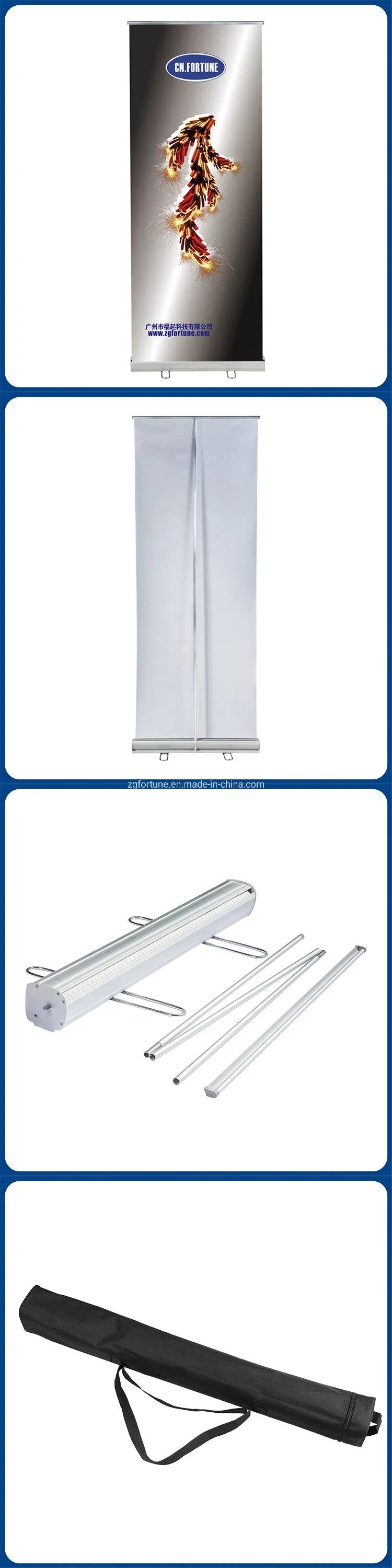 Standard Steel Wire Foot Recycle Roll up Banner Stand Display