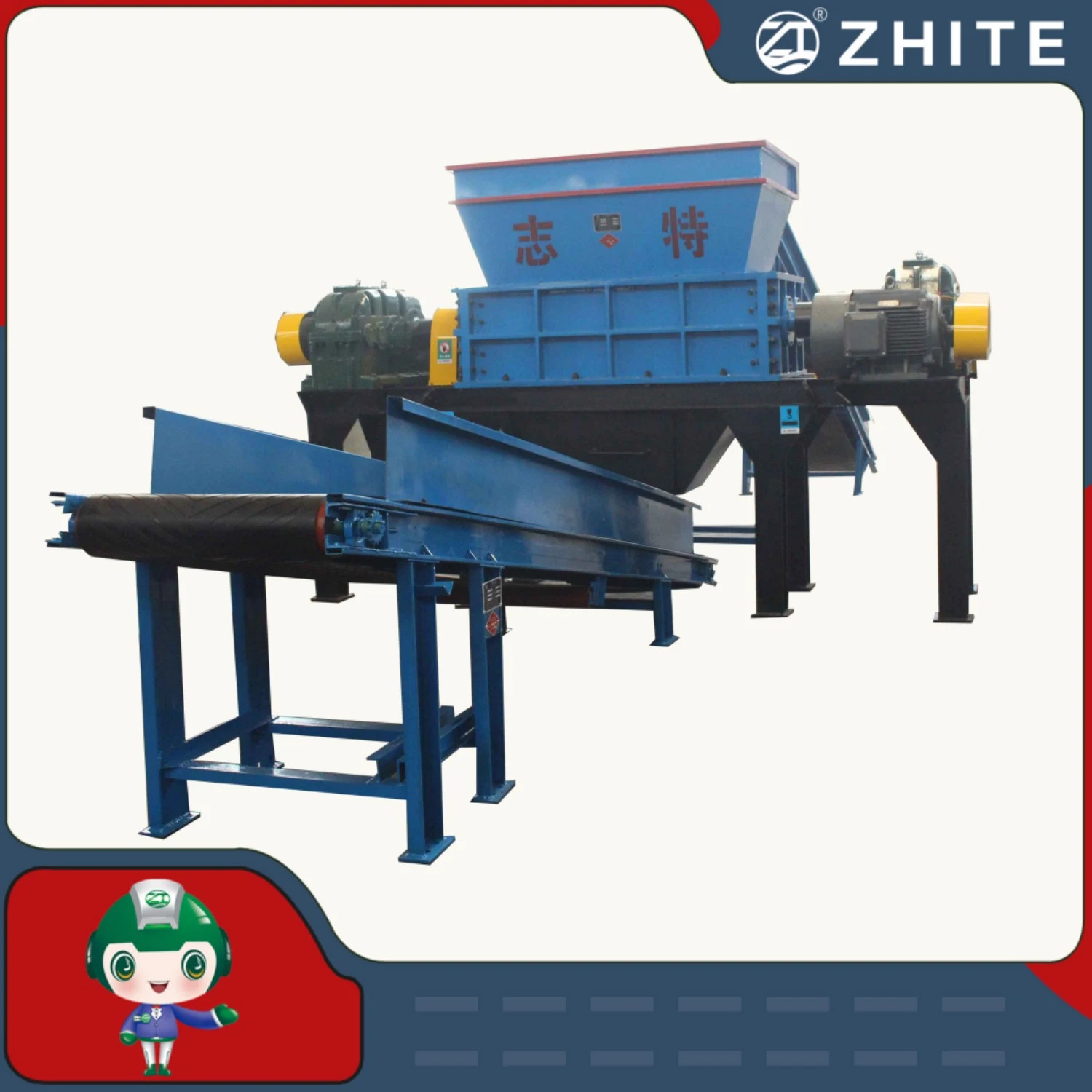 Rubber Used Tire Shredder/Plastic Wood Scrap Metal Crusher Machine