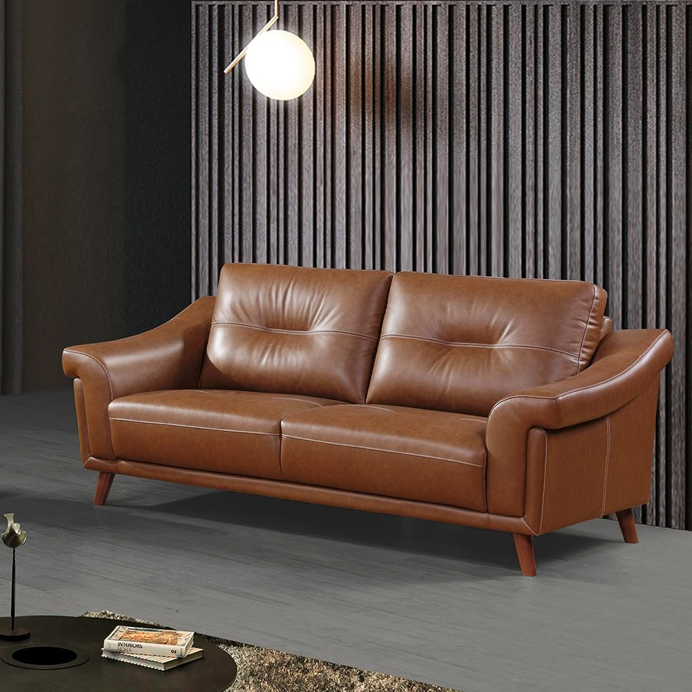 Modern Home Living Room Furniture Wooden Sectional Leather Sofa for Hotel