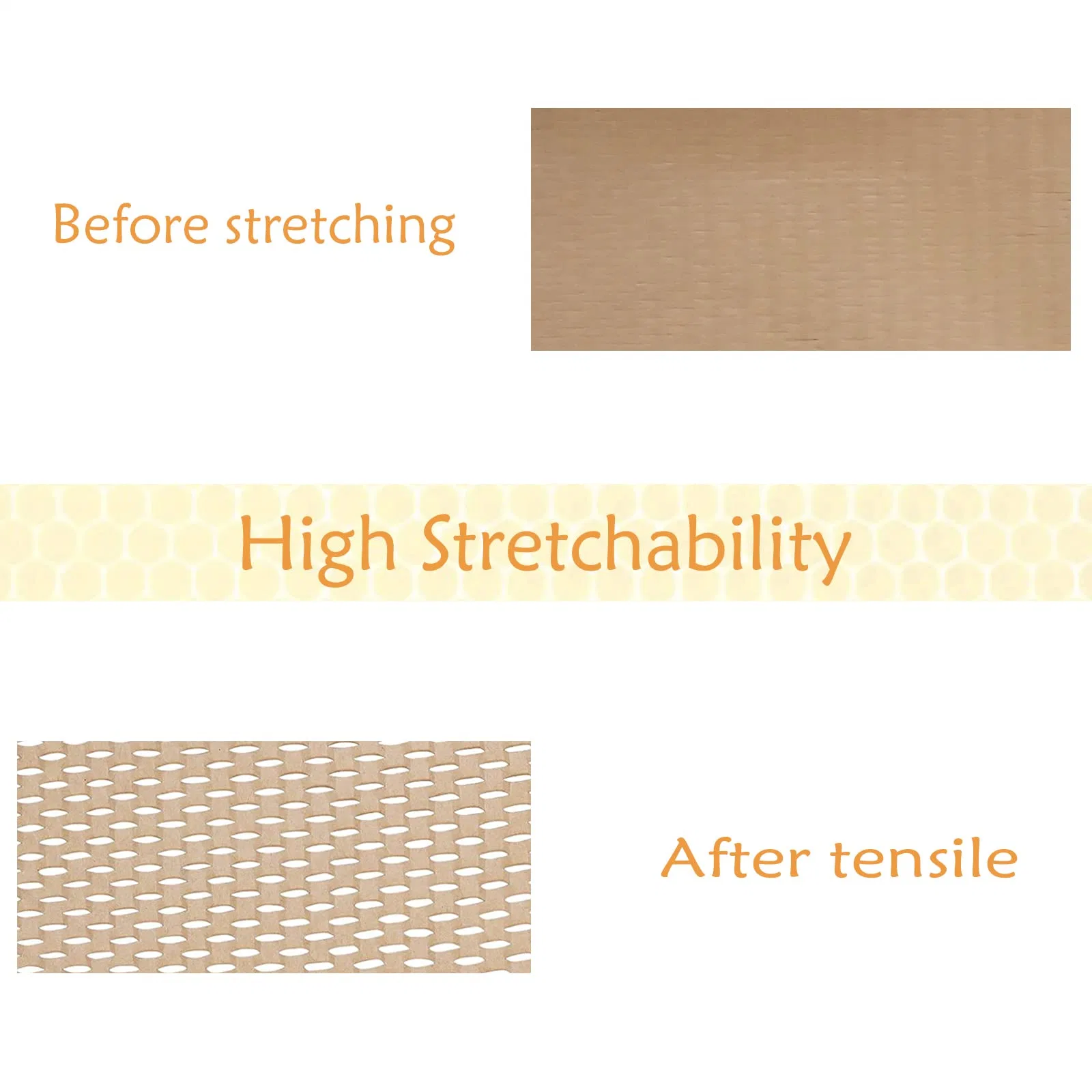 Honeycomb Packaging Paper 16"X168' Honeycomb Cushioning Wrap Roll for Protecting Fragile Items with Fragile Stickers and Rope