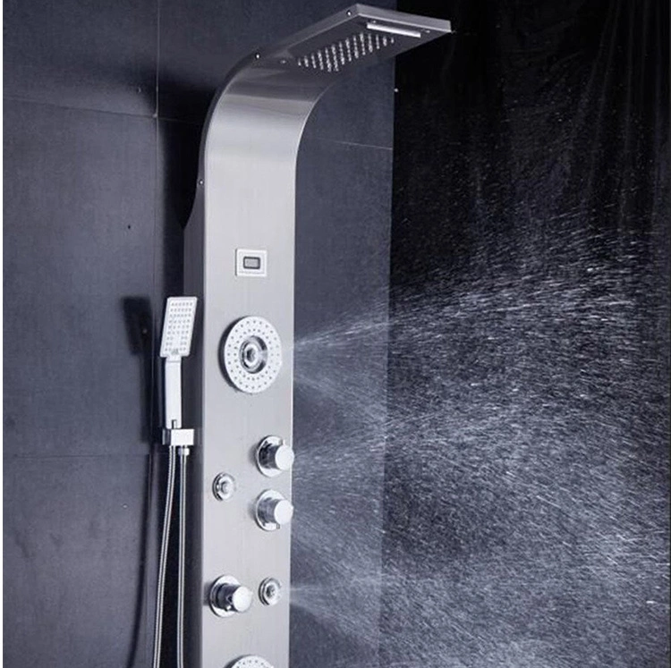 Outdoor Stainless Steel Massage Modern Shower Panel Thermostatic Faucet for Bathroom