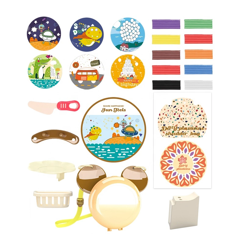 Nouveaux jouets en plastiline DIY 24 PCS 2 en 1 Pâte à modeler colorée Sac à dos Jouet Pâte à modeler de couleur Ensemble de jeu Jouets Kit de pâte à modeler pour enfants.