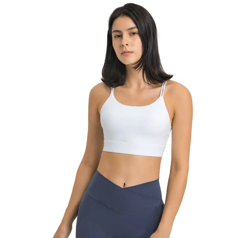 Sutiã de ginásio Quick Dry Running Wear tira cruzada respirável Fitness Sutiã de desporto