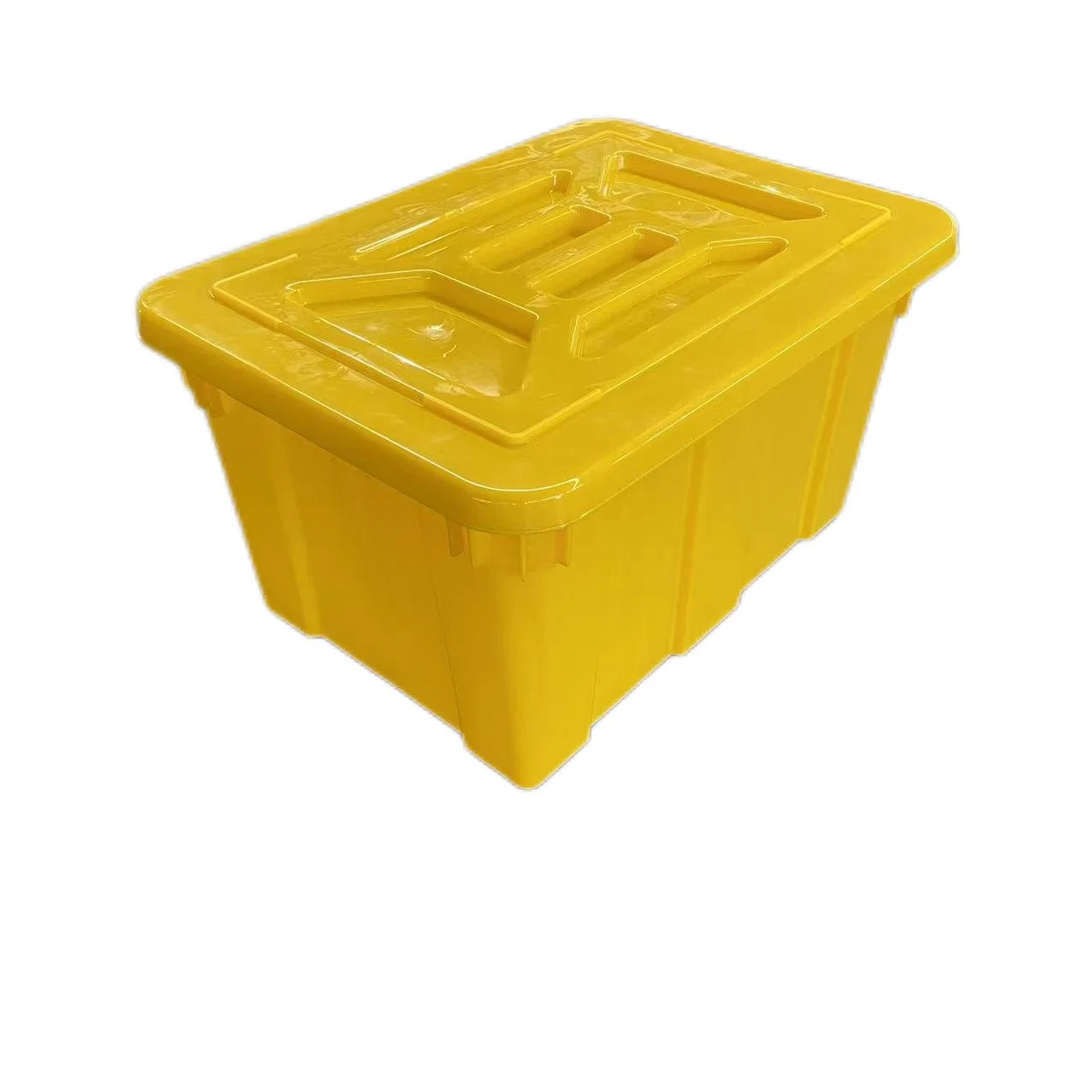 100L Boîte de déchets médicaux 680*500*375mm avec couvercle 100% HDPE vierge OEM Production en vrac Prix bon marché