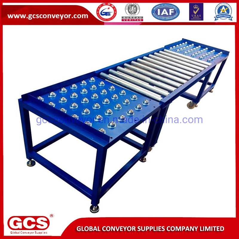 Conveyor Line Ball Transfer Unit Table / Adjustable Feet / Wheel Caster