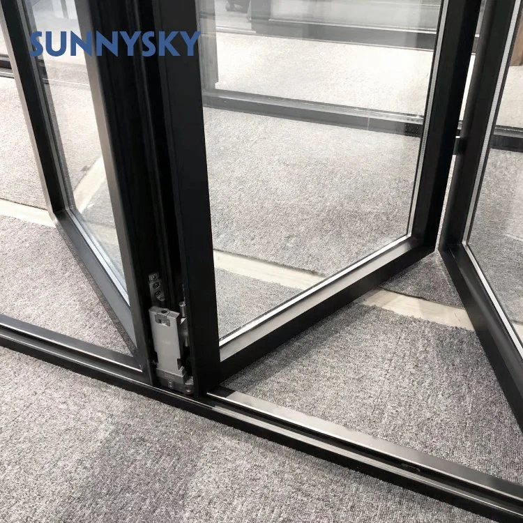 Aluminum Side Bi Folding Security Door with Insulated