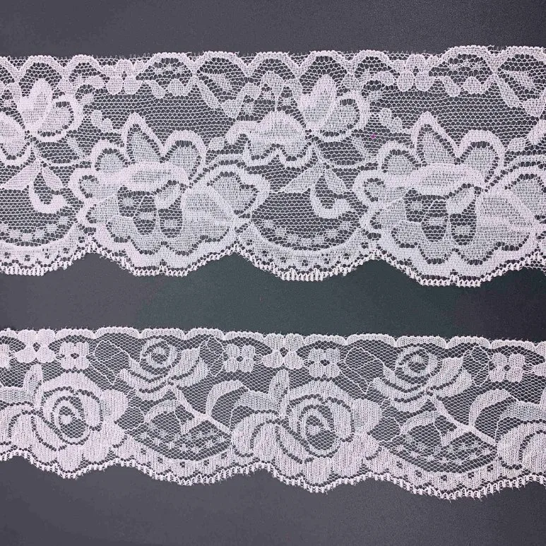 Wholesale/Supplier 2021 Fashion Underwear Accessories Jacquard Wide Stretch White Elastic Lace Trimming for Clothes