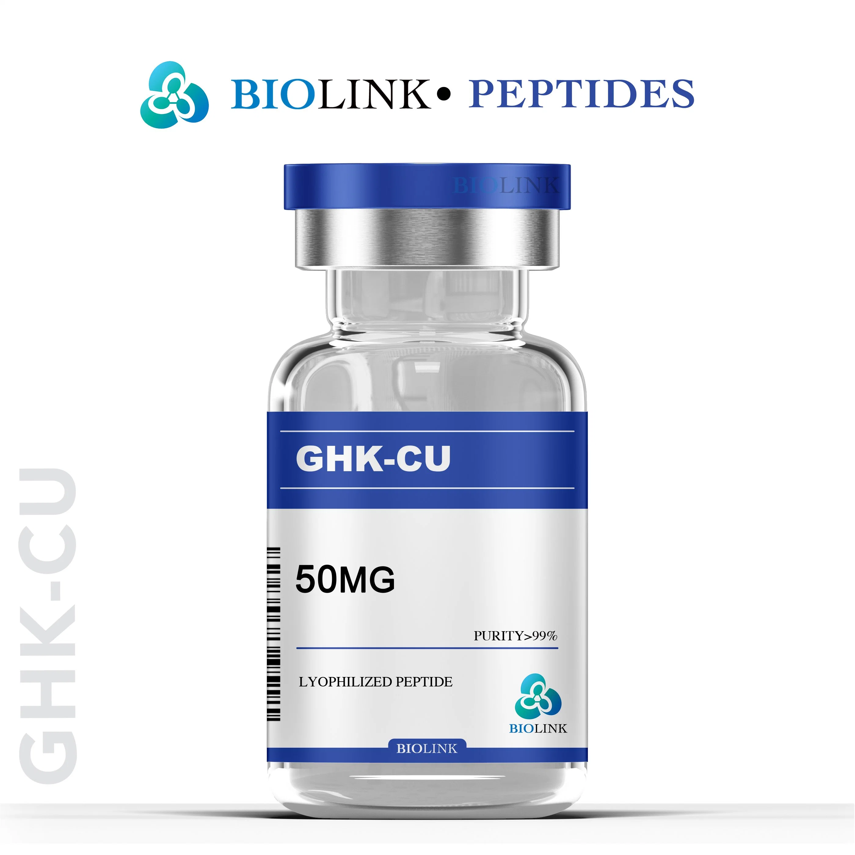Antivieillissement peptide de cuivre collagène GHK-Cu 100mg/vials traitement de peptides esthétiques USA entrepôt cas: 49557-75-7