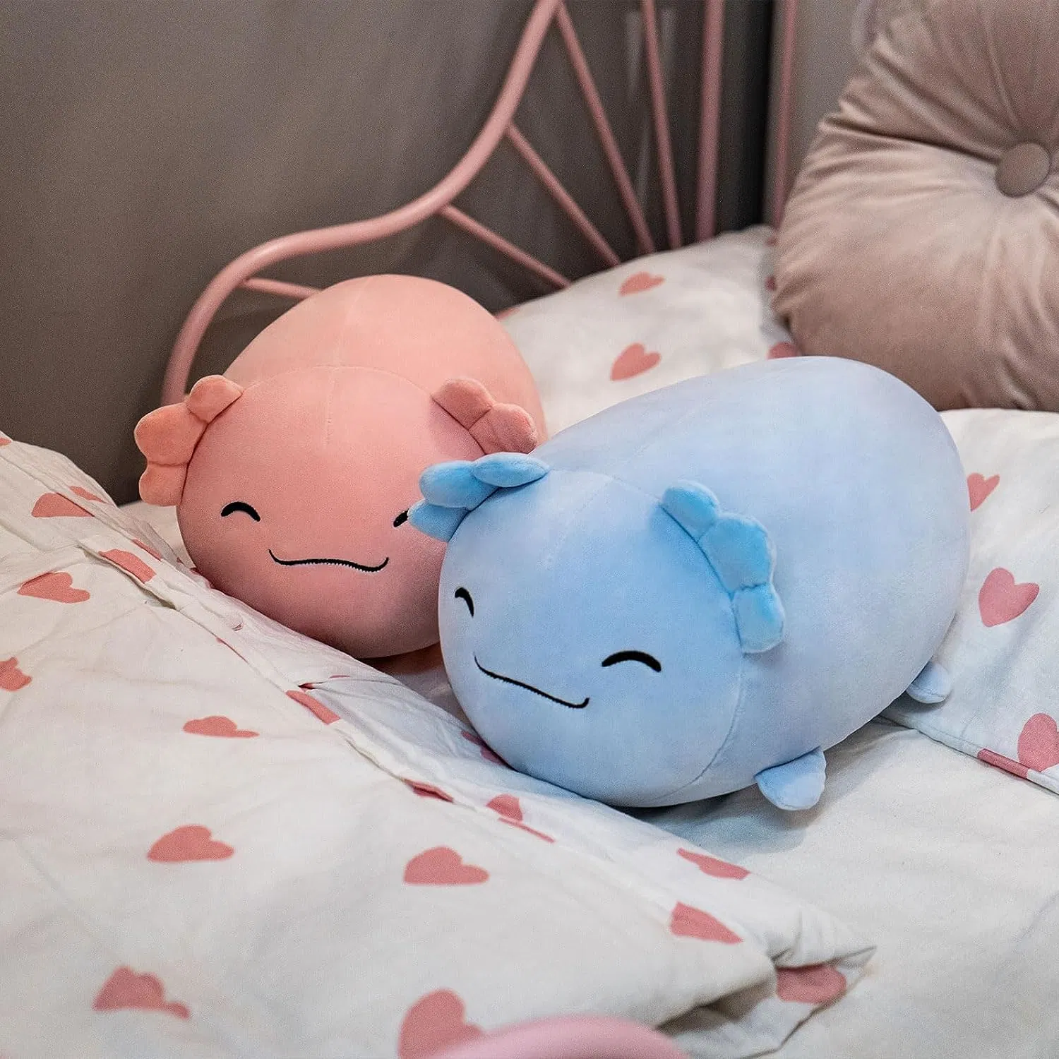 Bricolage Bleu Axolotl Toy, peluche d'animal kawaii stuff plushies pour enfant