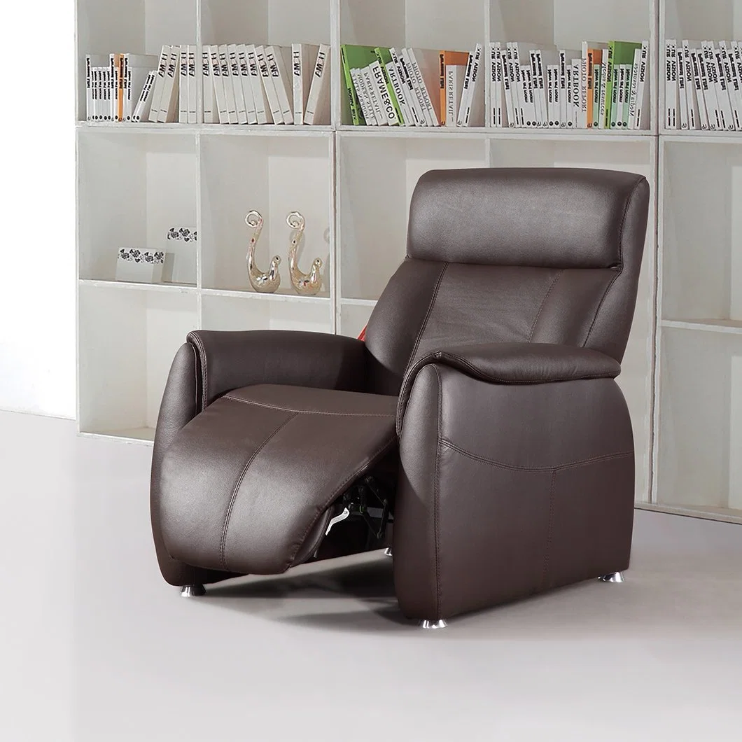 Europäischer Stil Moderne Wohnzimmer Büromöbel mit Falten Tisch Elektrisch Leder Recliner Sofa Chair