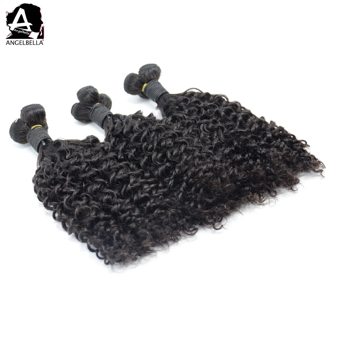 Angelbella 100% Brazilian Remy Human Hair Weaving Big Pixie Curl Hair for Black Women