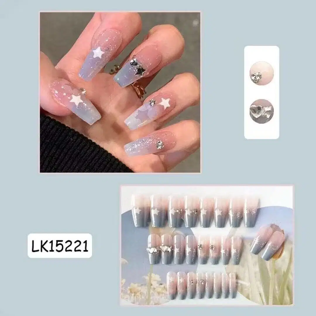 2023 Ins Nueva Moda Prensa de Alta calidad en Nails privado Etiqueta Custom Acrílico Artificial Gel Art Nails Embalaje Caja dedo Clavo