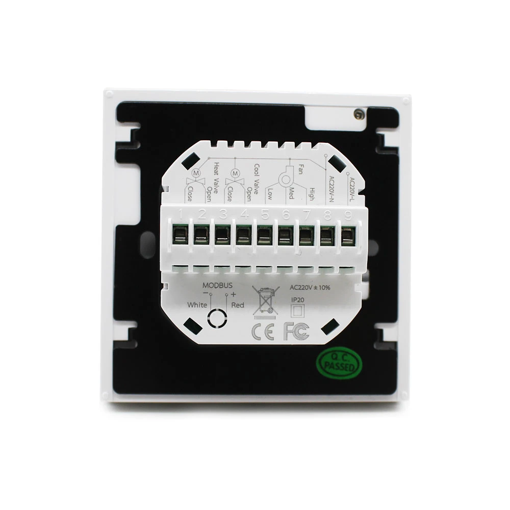 Thermostat de bobine de ventilateur intelligent HTW-FT03 écran LCD température de la salle Modbus Contrôleur