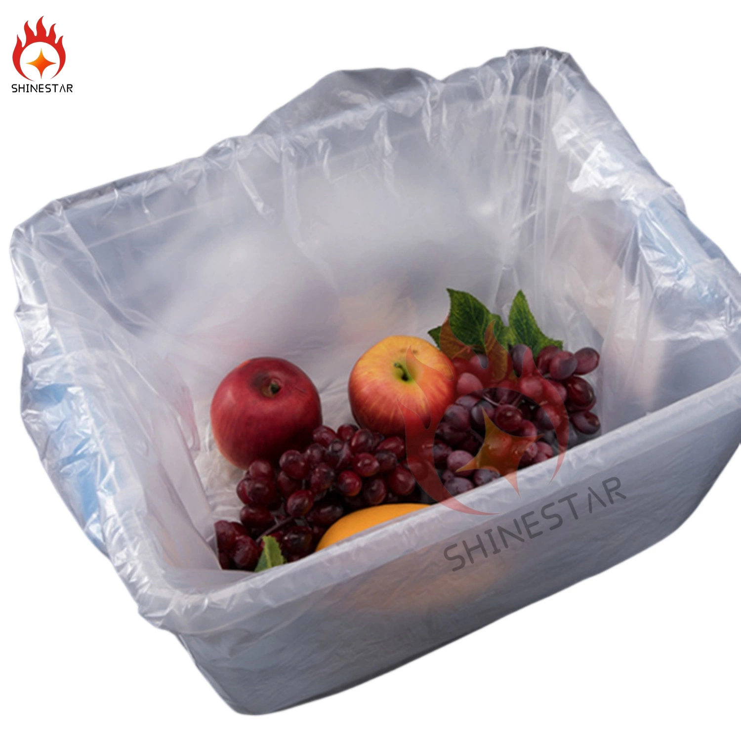 Durable Clear HDPE Film Food Storage Plastic Packaging Bag for Fruit Vegetable