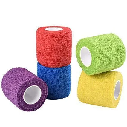 Latex /Latex Free Non Woven Cohesive Bandage Not Stick to The Skin and Has No Conglutination with Fur or Hair. It Can Be Easily Separated, Torn, Cut and Used.