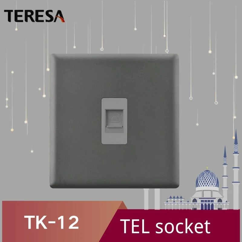 TV and Telephone Champagne Electric Wall Socket