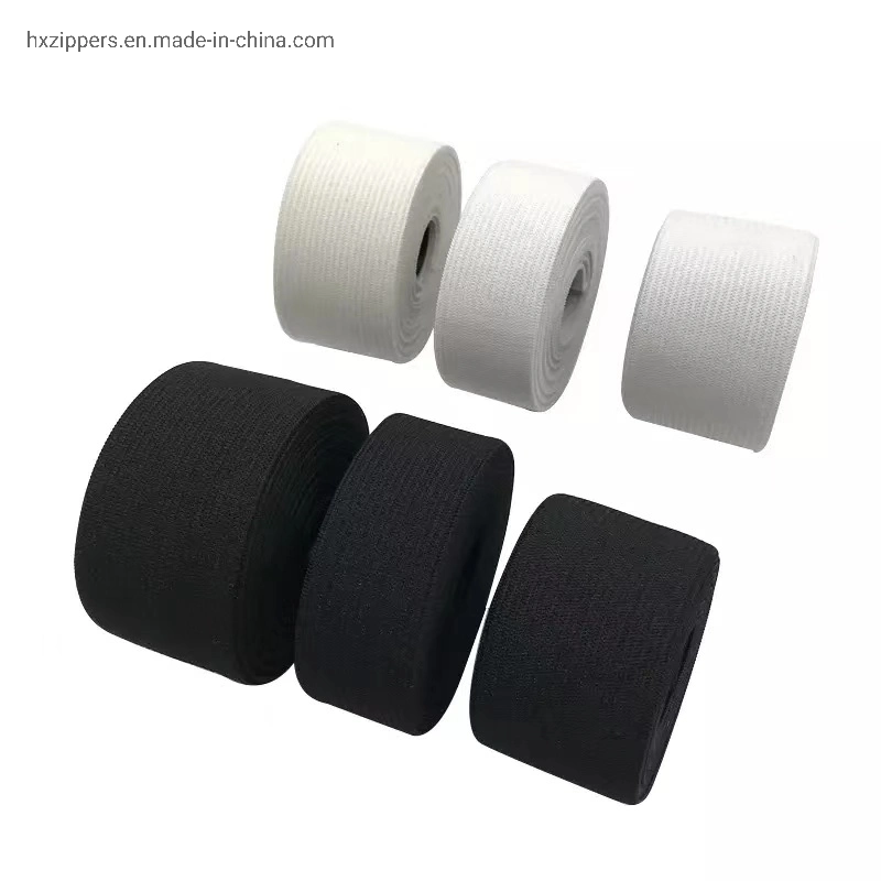 Polyester High quality/High cost performance Elastic Tape Black White Knitted Elastic Band