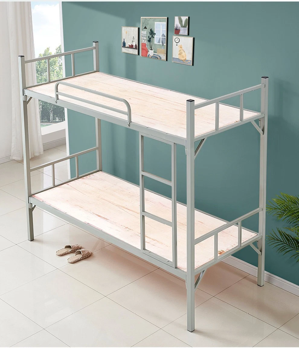 Metal Frame Dormitory Bed Bedroom Furniture Steel Bunk Bed for Kids Students/Workers