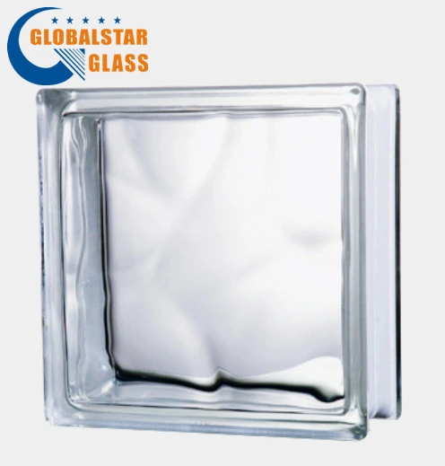 Best Quality Cloudy Clear 190X190X80mm Glass Brick/Glass Block/Glass Brick with Hole for Decoration