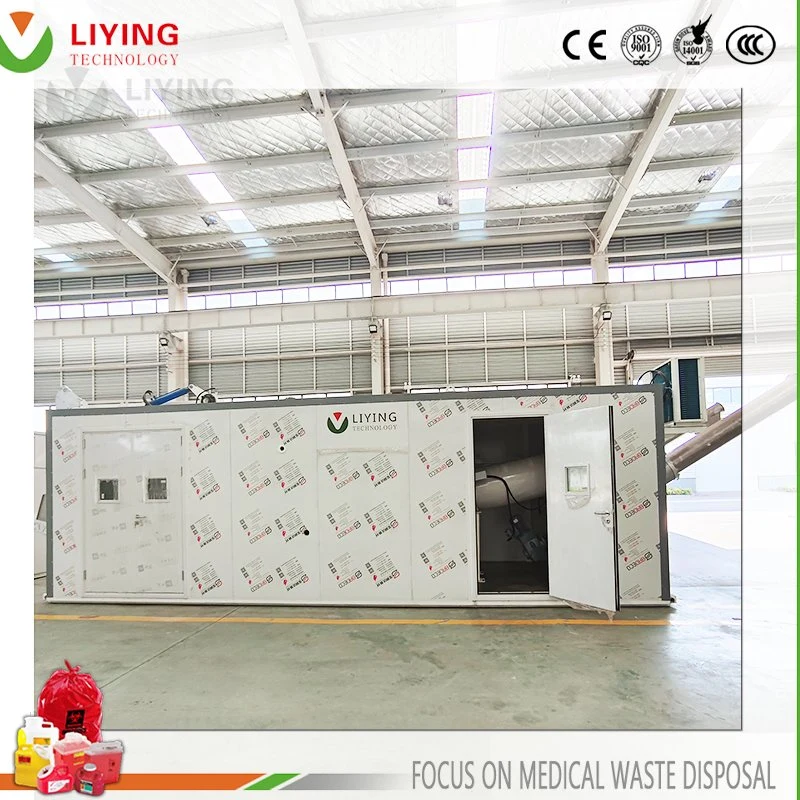 Eco-Friendly Hazardous Waste Management System Microwave Sterilization Machine Biomedical Waste Shredder