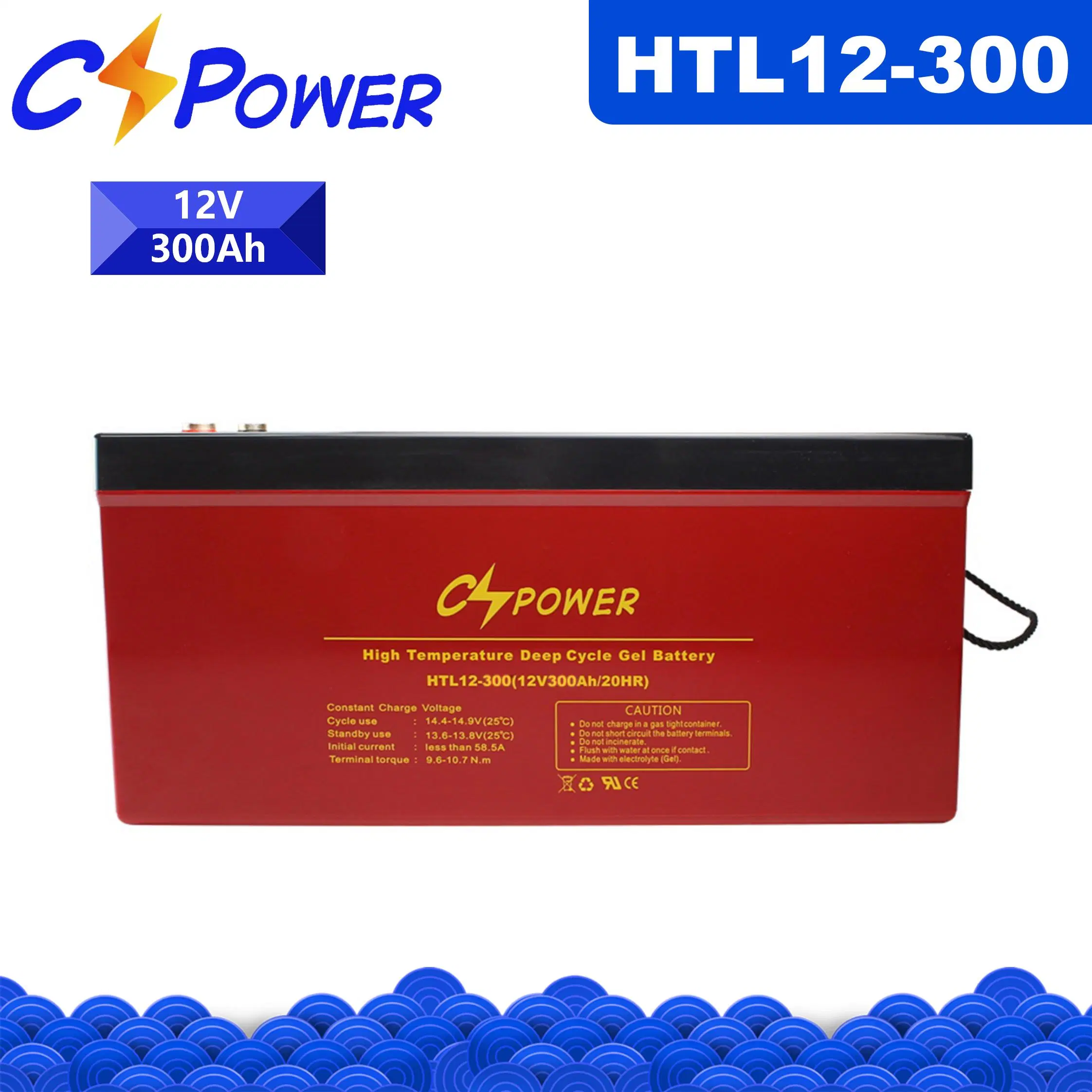 Batterie Cspower 12V300ah à cycle profond Coldtemperatura longue durée de vie élevée/Gel Rechargeable Batterie de stockage de vent solaire Système d'alimentation UPS