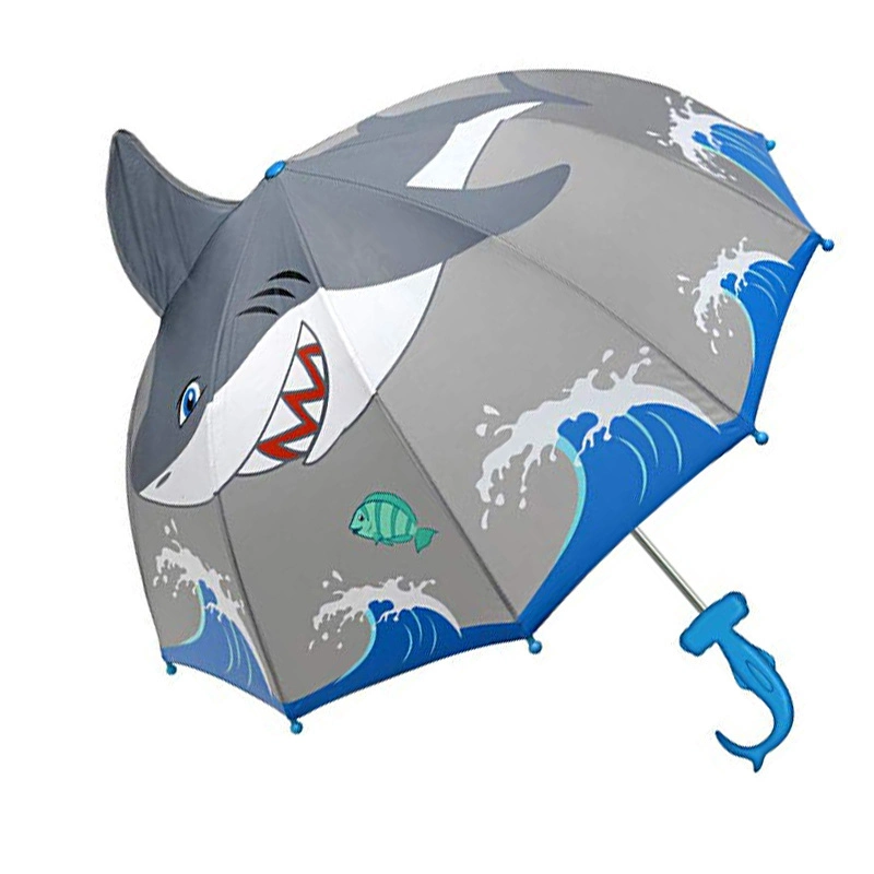 Custom Manual Open Cute Cartoon Kids Umbrella for Promotion Gift with Animal Design