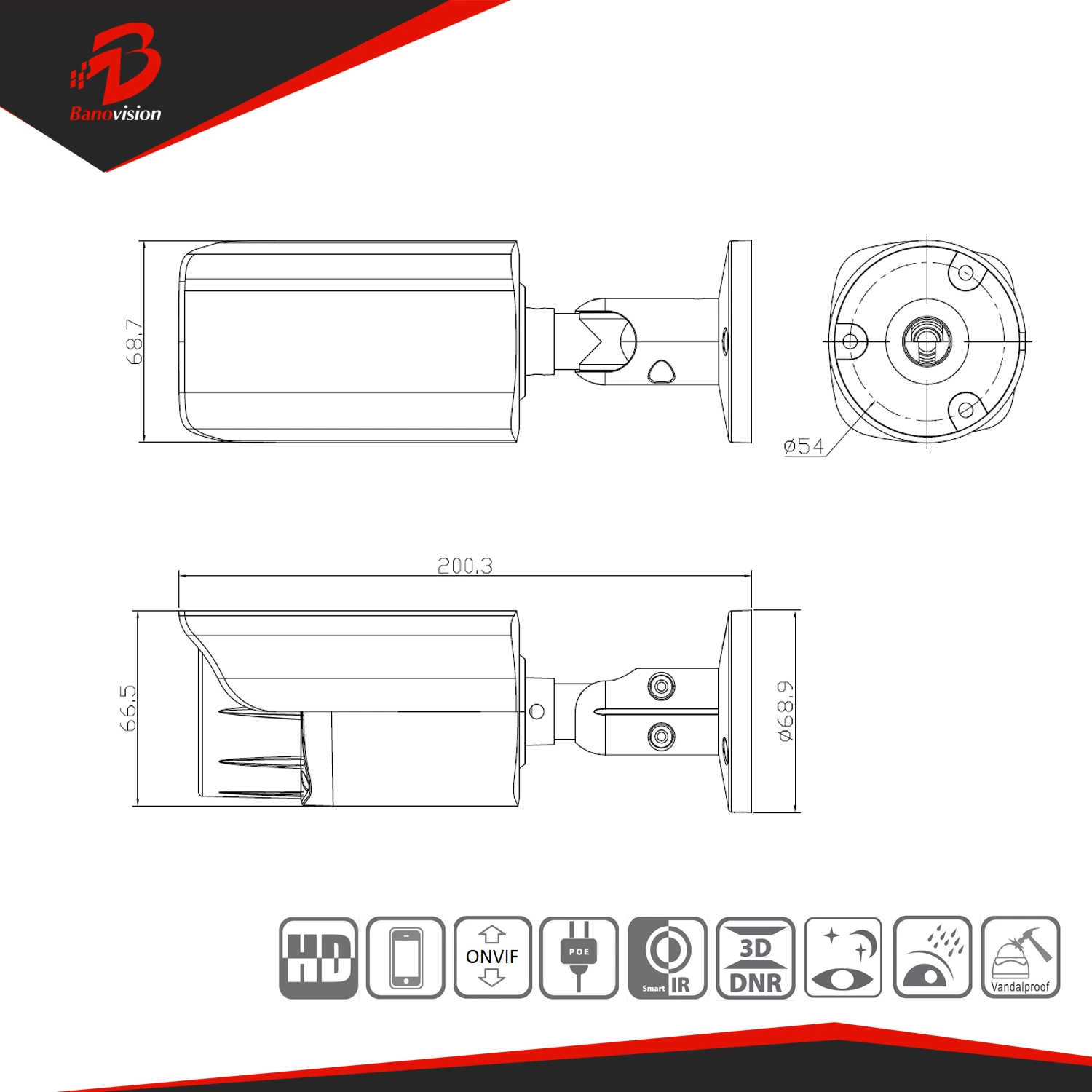 Banovision Security 2MP 5MP 8MP Überwachung Sony HD CCTV 4 In 1 Digital Video CCTV Wasserdichte Bullet Kamera