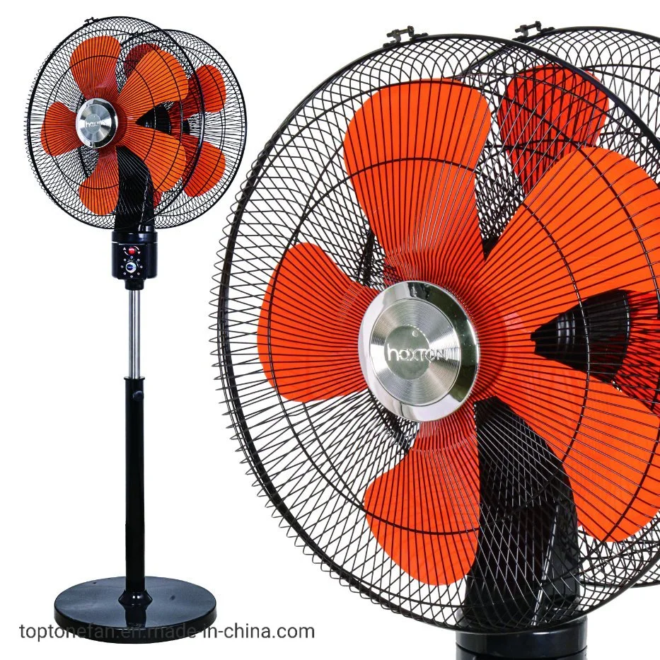 360 Degree Oscillating Pedestal Outdoor Stand Fan with Double Heads and Double Blades.