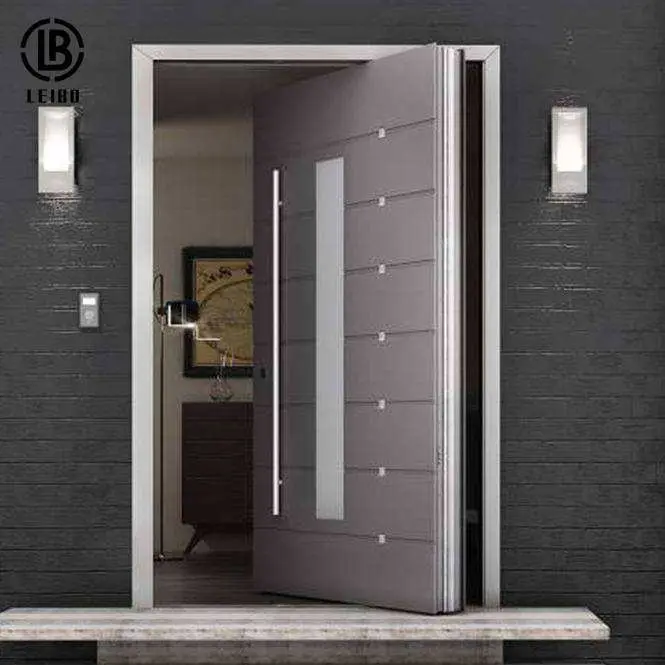 Front Door Design Aluminum Middle Swing Door Is Durable and Fireproof 70