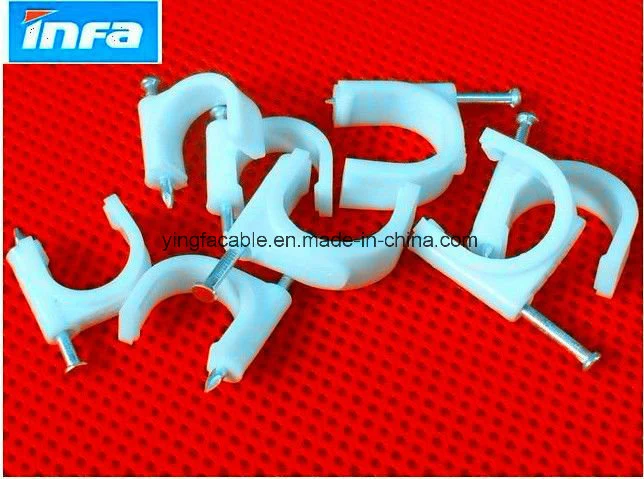 Plastic Material and Flat Nail Clip Type Plastic Wall Cable Clip