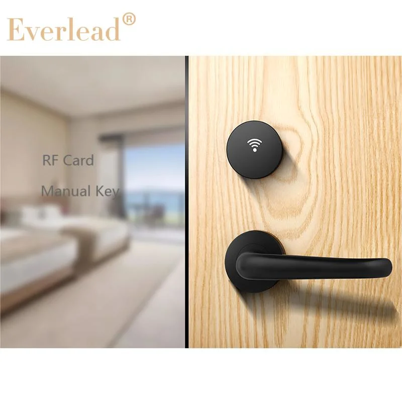 Digital Security Stainless Steel Door Handle Mortise Electronic Smart Key RFID Card Hotel Door Lock