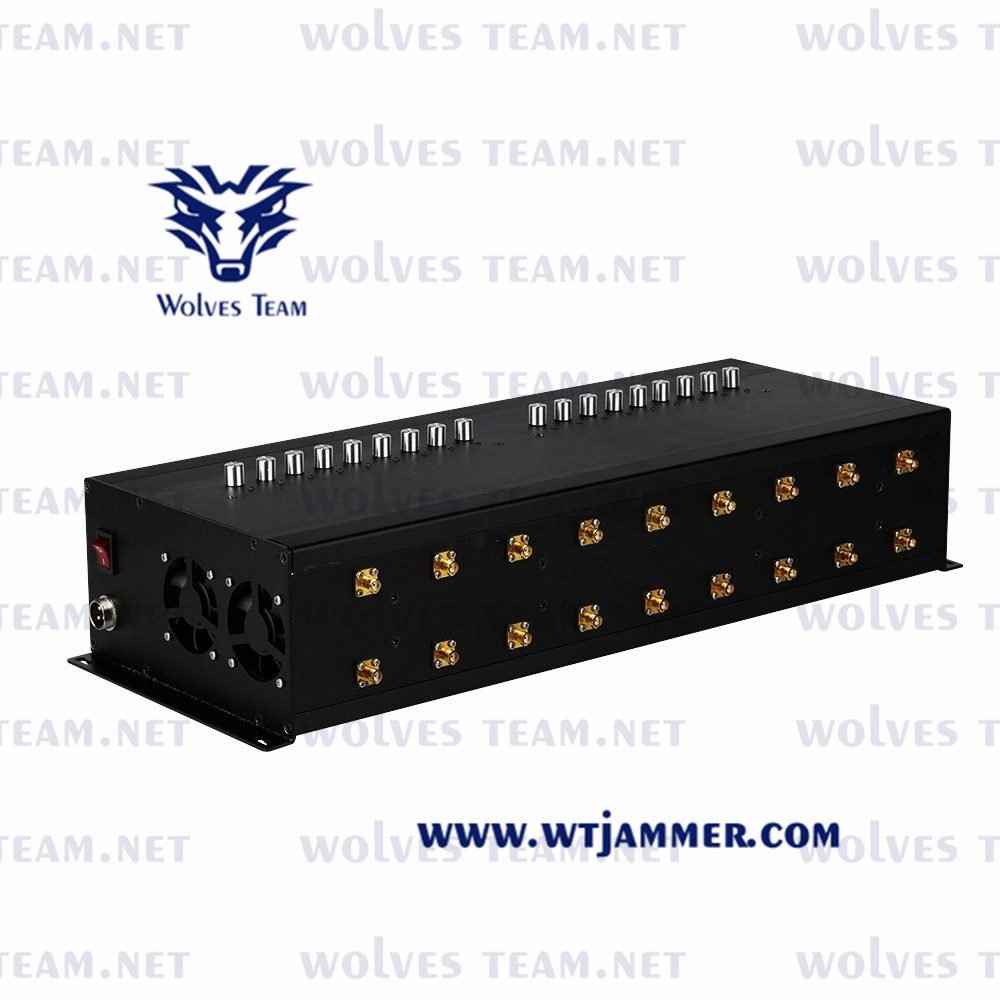 16 bandas potentes 50W CDMA GSM 3G 4G 5G móvil VHF UHF WiFi GPS Lojack Jammer señal