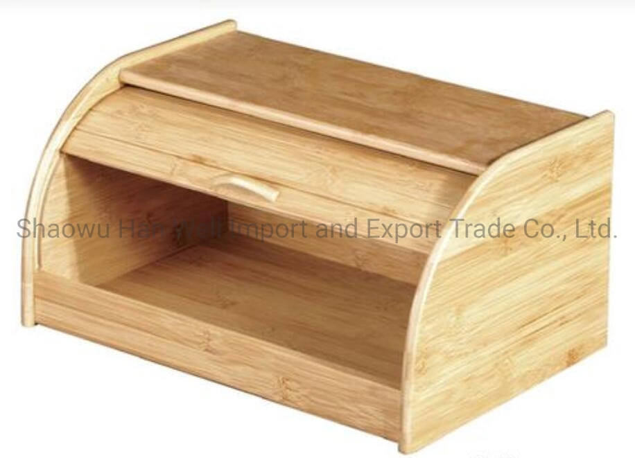 Polishing China Custom Wood Handicraft Bakeware Bread Storage Box