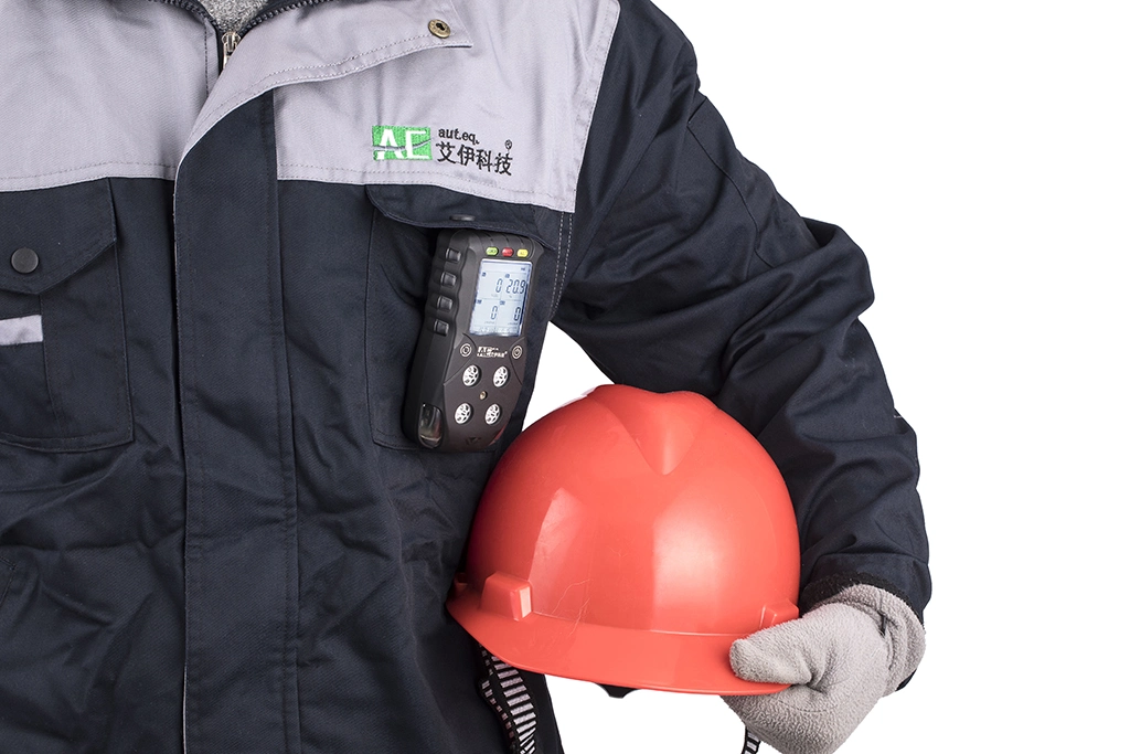 Portable Gas Leak Detector for H2s Co O2 CH4 with LCD Display and Rechargeable Battery