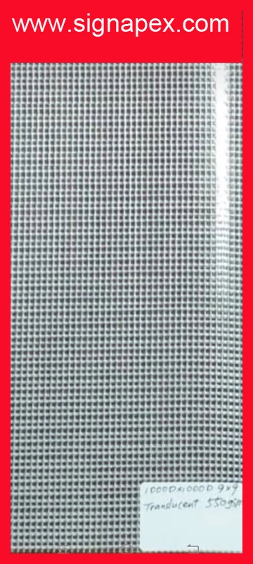 PVC Tarpaulin Mesh Fabric 1000dx1000d 9X9 480GSM Extra