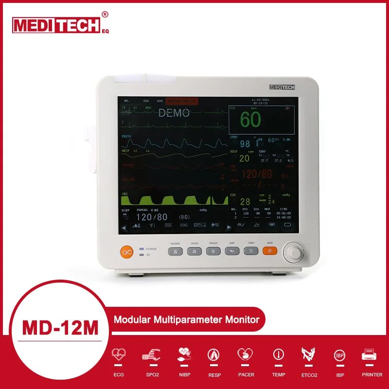 Health Monitoring Device CE and ISO Approved Meditech 12 Inch Multi Parameter Patient Monitor
